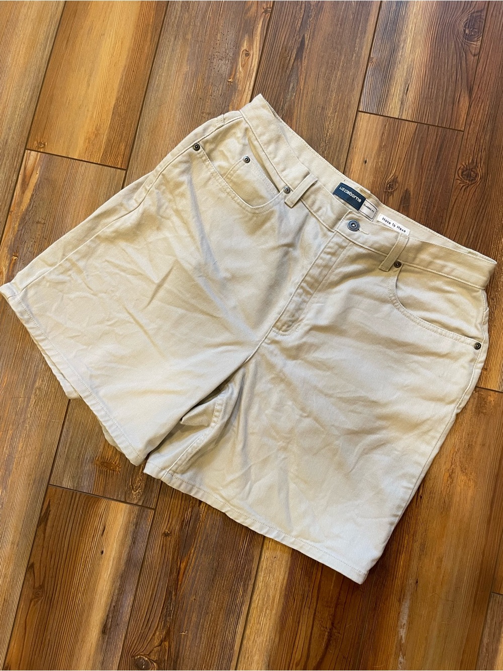 Liz Claiborne High Waist Women's Shorts in Light Beige